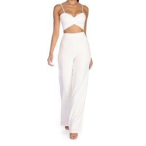 White, 2 piece pants set
